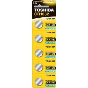 Pack de 5 Pilas de Botón Toshiba CR1632/ 3V 4904530108112 CR1632 PW BP-5N TOS-PILA CR1632 PW BP-5N