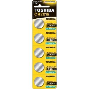 Pack de 5 Pilas de Botón Toshiba CR2016/ 3V 4904530108129 CR2016 BL5 TOS-PILA CR2016T BL5