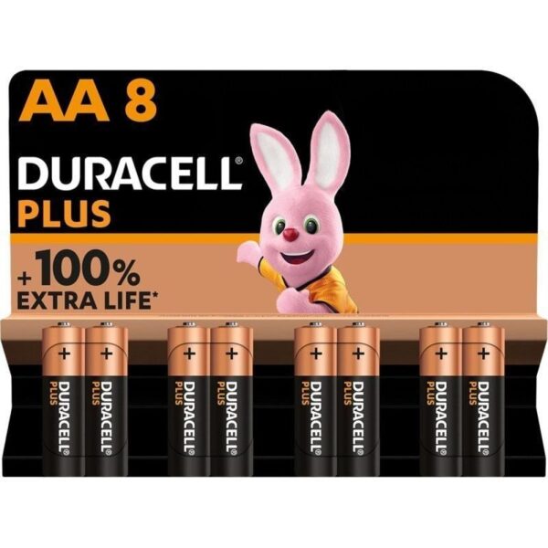 Pack de 8 Pilas AA Duracell Plus Extra Life LR6-MN1500AA8/ 1.5V/ Alcalinas 5000394140899 LR6-MN1500AA8 DRC-PILA PLUS EXTRA LIFE AA8