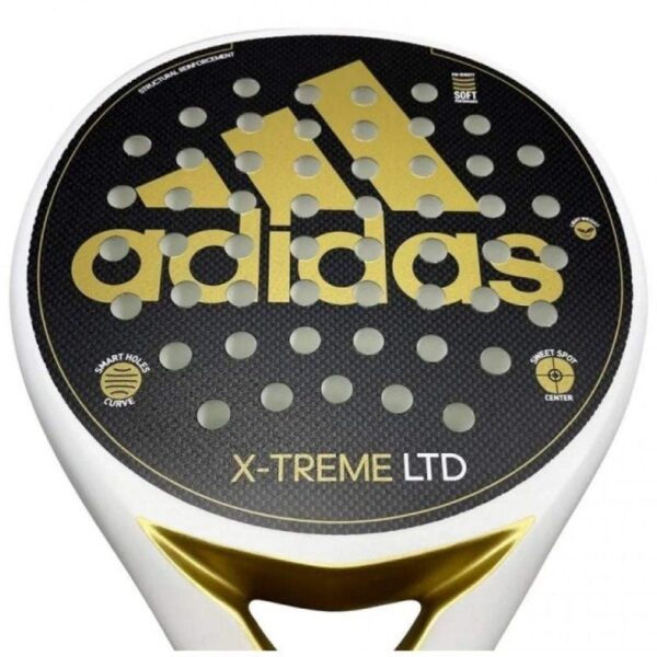 Pala de Pádel Adidas Pala Adidas X-Treme/ Blanca y Oro - Imagen 3