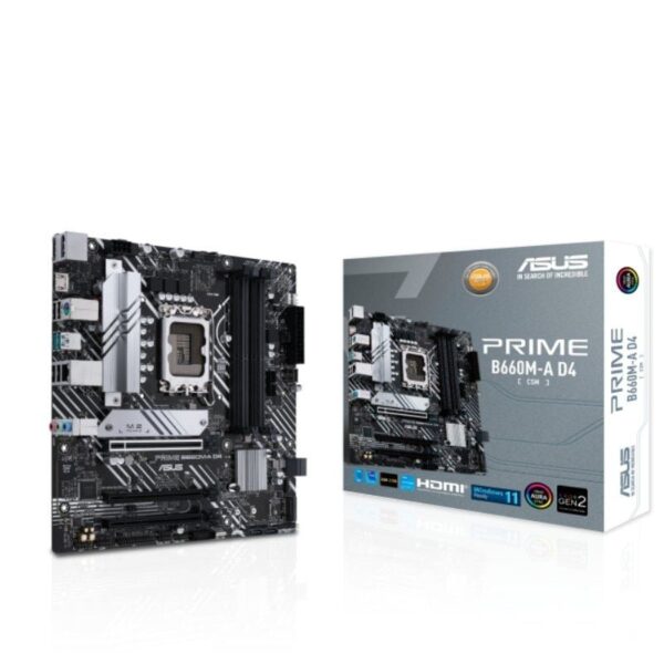 Placa Base Asus Prime B660M-A D4-CSM/ Socket 1700/ Micro ATX 4711081508045 90MB19K0-M1EAYC ASU-PB PRIME B660M-A D4-CSM