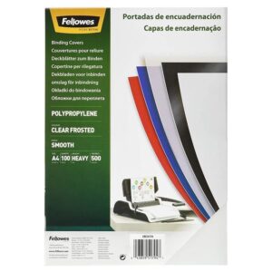 Portadas de Polipropileno Fellowes 54770/ A4/ 500 Micras/ 100 unidades/ Helado Claro 043859517947 54770 FELL-PORTADA 54770