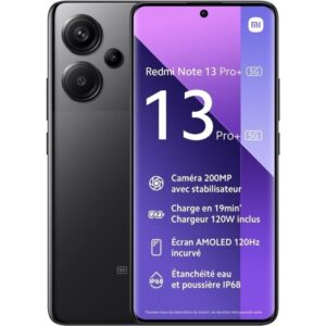 Smartphone Xiaomi Redmi Note 13 Pro+ 12GB/ 512GB/ 6.67"/ 5G/ Negro 6941812750582 MZB0FF1EU XIA-SP NOTE13PP 12-512 BK