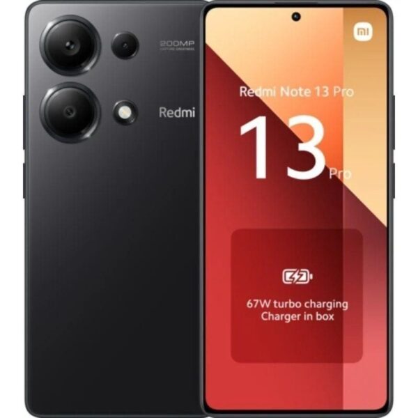 Smartphone Xiaomi Redmi Note 13 Pro 12GB/ 512GB/ 6.67"/ Negro 6941812758892 MZB0FWYEU XIA-SP NOTE13P 12-512 BK