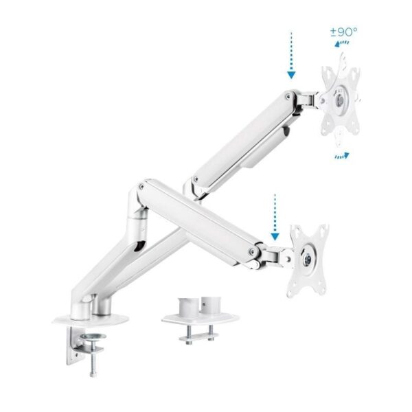 Soporte para 2 Monitores TooQ DB4132TNR-W/ hasta 9kg - Imagen 2