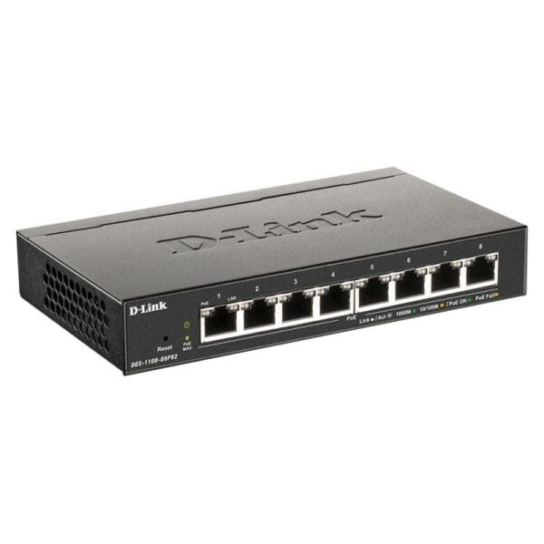 Switch D-Link DGS-1100-08PV2 8 Puertos/ RJ-45 10/100/1000 PoE - Imagen 2