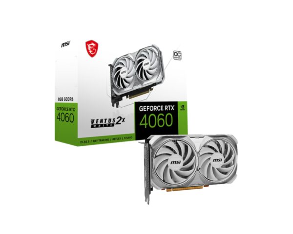 TARJETA GRAFICA MSI RTX 4060 VENTUS 2X WHITE 8GB OC 4711377129480 912-V516-032