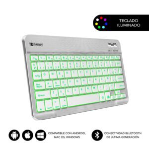 TECLADO SUBBLIM SMART BACKLIT BT KEYBOARD SILVER 8436586740580 SUB-KBT-SMBL30