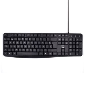 TECLADO USB EWENT BUSINESS ESPAÑOL ESCRITURA SILENCIOSA 8052101430332 EW3001