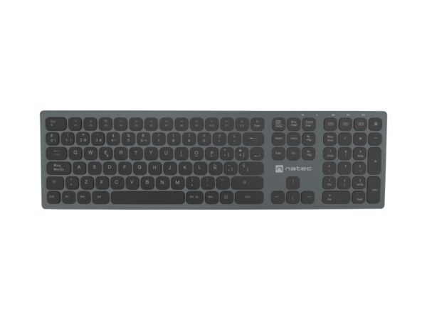 TECLADO WIRELESS NATEC DOLPHIN SLIM SWITCH X-SCISSOR BT5.0 BT3.0 2.4GHz ALUMINIO 5901969432138 NKL-1830