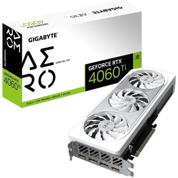 Tarjeta Gráfica Gigabyte GeForce RTX 4060 Ti Aero OC 16G/ 16GB GDDR6 4719331314347 9VN406TAO6-00-10 GIG-GF RTX4060TI AER OC 16G