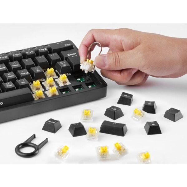 Teclado Gaming Mecánico Mars Gaming MKMINIPRO/ Switch Amarillo/ Negro - Imagen 5