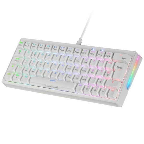 Teclado Gaming Mecánico Mars Gaming MKMINIPRO/ Switch Marrón/ Blanco - Imagen 2