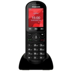 Teléfono Inalámbrico Maxcom MM39D/ Negro 5908235977157 MM39D-BLK MCO-TEL MM39D