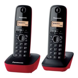 Teléfono Inalámbrico Panasonic KX-TG1612/ Pack DUO/ Negro y Rojo 5025232621910 KX-TG1612SPR PAN-TEL KX-TG1612SPR