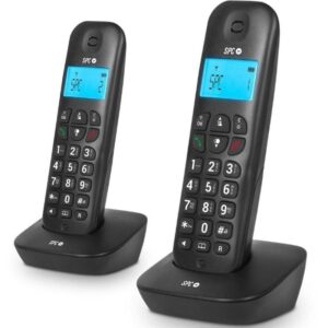 Teléfono Inalámbrico SPC Air Pro Duo 7302N/ Pack DUO/ Negro 8436542859325 7302N SPC-DECT AIR PRO DUO BK