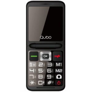 Teléfono Móvil Qubo X-10 para Personas Mayores/ Negro 6944762701161 X-10BK QUB-TEL X-10 BK