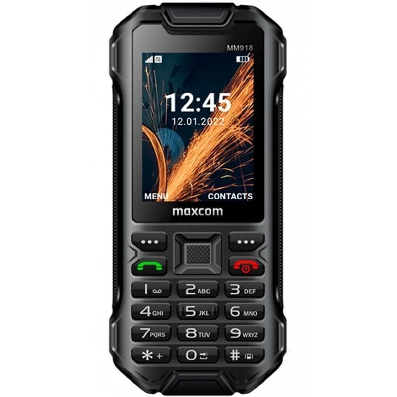 Teléfono Móvil Ruggerizado Maxcom Strong MM918 4G VoLTE/ Negro 5908235976990 MM918-BLACK MCO-TEL MM918 4G VOLTE