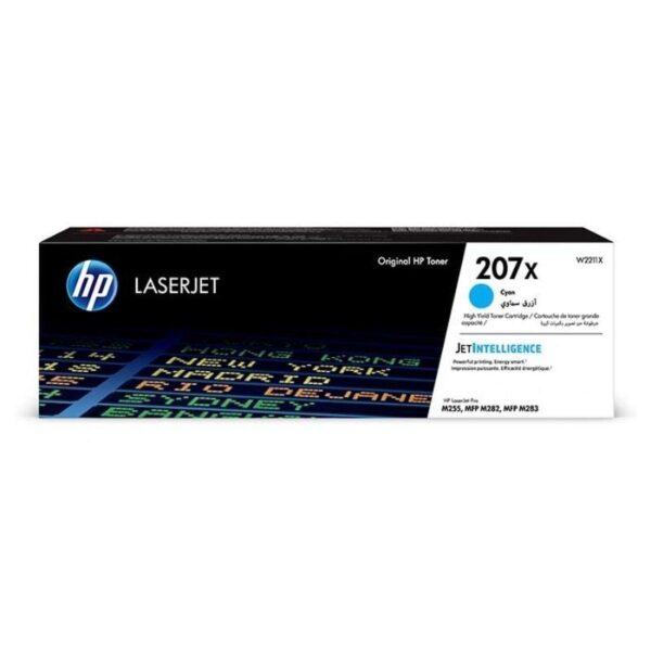 Tóner Original HP nº207X XL Alta Capacidad/ Cian 193905265183 W2211X W2211X