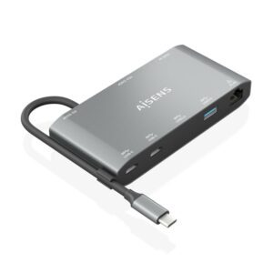 USB-C DOCK AISENS 8 EN 1 HDMI VGA RJ45 2XUSB-A 2XUSB-C 5G USB-C PD 8436574709407 ASUC-8P010-GR