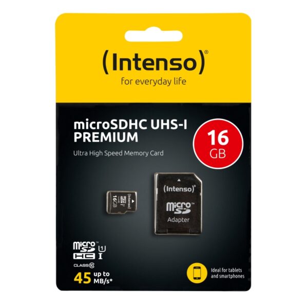 Tarjeta micro sd intenso 16gb uhs - i cl10 + adaptador sd - Imagen 3