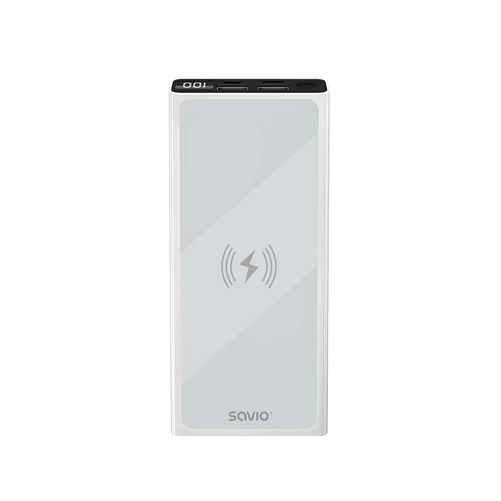 5901986047629 POWERBANK 10000 INDUCCION MAH SAVIO BA-06 BLANCO SAVBA-06 A0054512 savio Accesorios Telefonía SAVBA-06