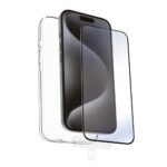 8426801174832 | P/N: MCPAK0101 | Cod. Artículo: DSP0000028884 Funda muvit recycletek para apple iphone 16 transparente + protector cristal templado marco negro