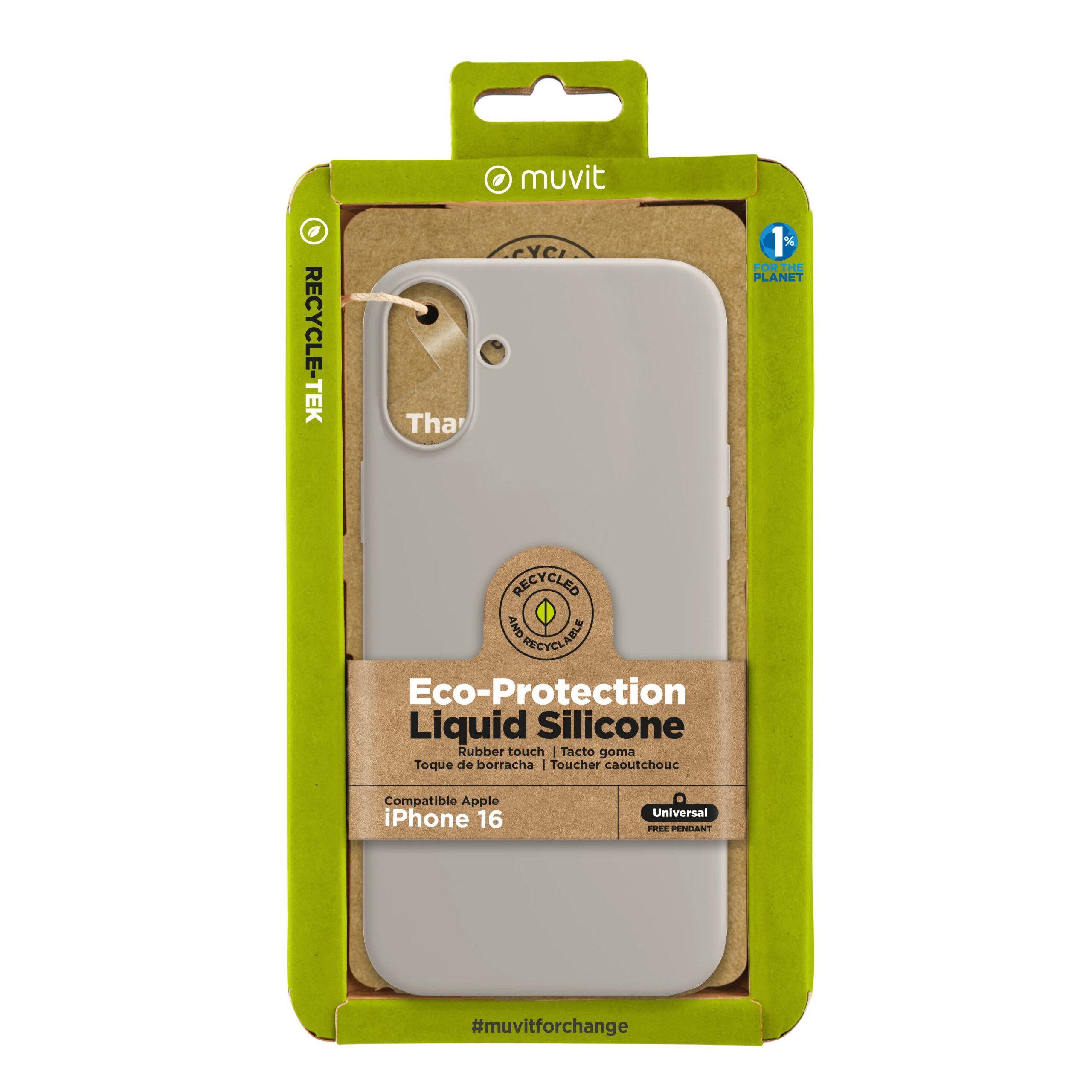 8426801174955 | P/N: MCBKC0309 | Cod. Artículo: DSP0000028897 Funda muvit recycletek liquid silicone para apple iphone 16 nude 8426801174955 | P/N: MCBKC0309 | Cod. Artículo: DSP0000028897 Funda muvit recycletek liquid silicone para apple iphone 16 nude
