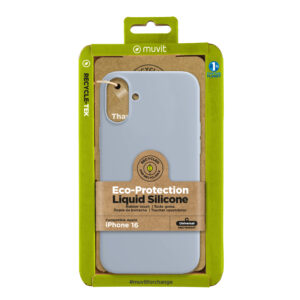 8426801174979 | P/N: MCBKC0311 | Cod. Artículo: DSP0000028895 Funda muvit recycletek liquid silicone para apple iphone 16 azul cielo