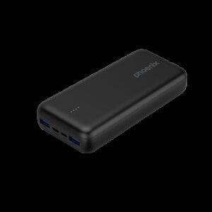 8436583237434 | P/N: 20K2UAQC1UCPDB | Cod. Artículo: DSP0000019240 Phoenix powerbank batería externa 20000mah con 2 usb carga rapida y 1 usb tipo c pd