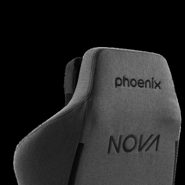 Phoenix nova silla gaming alta gama fabricada en tela gris - Imagen 3