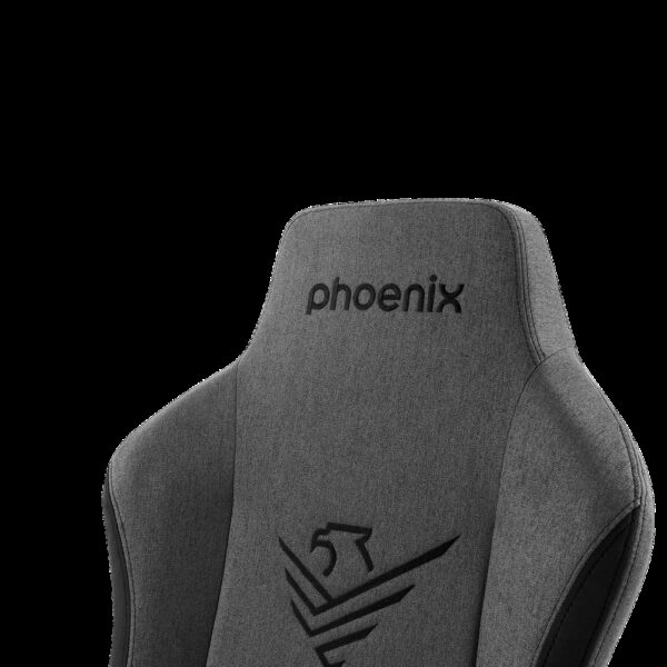 Phoenix nova silla gaming alta gama fabricada en tela gris - Imagen 4