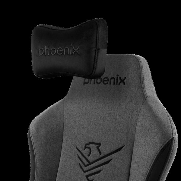 Phoenix nova silla gaming alta gama fabricada en tela gris - Imagen 5