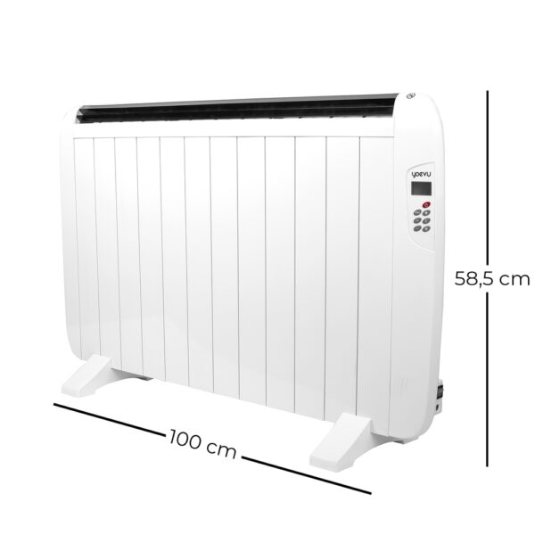 Yoevu radiador eléctrico bajo consumo 12 elementos 2000w de pared o pie blanco - Imagen 2