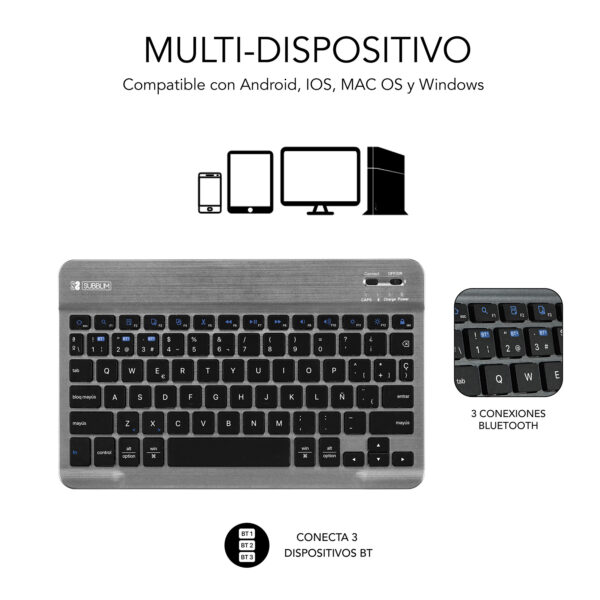 Funda + teclado subblim keytab pro para tablet samsung a9+ 11pulgadas - Imagen 6