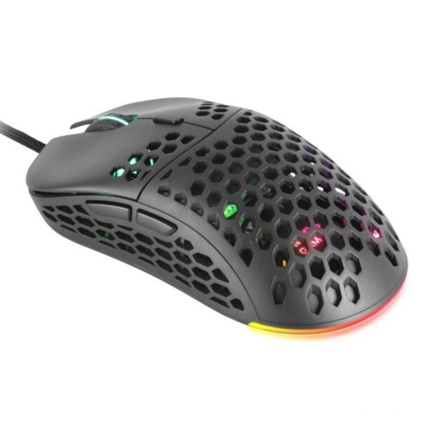 Mouse raton mars gaming optico usb 7 botones 12800ppp rgb negro - Imagen 3