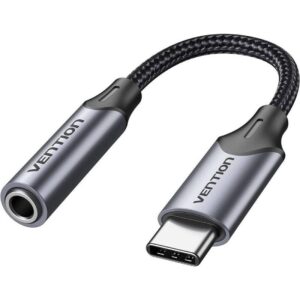 Adaptador Audio Vention BGMHA/ Jack 3.5 Hembra - USB Tipo-C Macho/ 10cm/ Gris 6922794751118 BGMHA VEN-ADP BGMHA