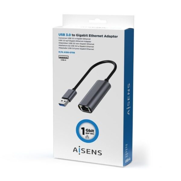 Adaptador USB 3.0 - RJ45 Aisens A106-0708/ 1000Mbps - Imagen 3