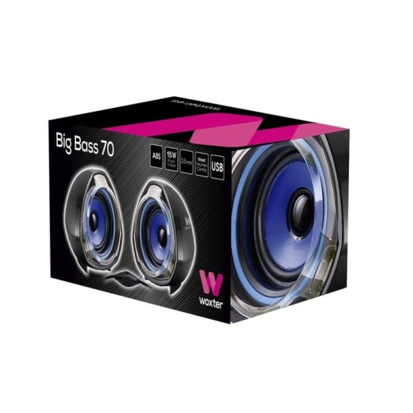 Altavoces Woxter Big Bass 70/ 15W/ 2.0/ Azules y Negros - Imagen 5