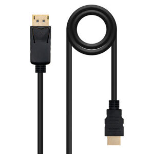 CONVERSOR NANO CABLE DISPLAYPORT/MACHO A HDMI/MACHO 2.0M NEGRO 8433281008649 P/N: 10.15.4302 | Ref. Artículo: 10.15.4302