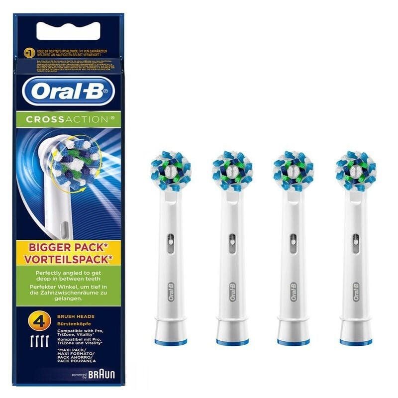 Cabezal de Recambio Braun para cepillo Braun Oral-B Pro Cross Action/ Pack 4 uds 4210201354369 EB 50-4 BRA-PAE-CAB CA 4U