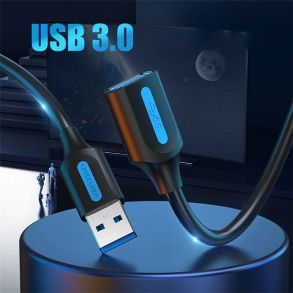 Cable Alargador USB 3.0 Vention CBHBH/ USB Macho - USB Hembra/ 5Gbps/ 2m/ Negro - Imagen 2