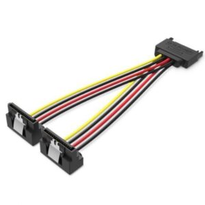 Cable Alimentación Vention KDBBB/ SATA Macho - 2x SATA Hembra/ 15cm/ Negro 6922794732360 KDBBB VEN-CAB KDBBB