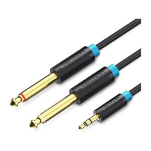 Cable Estéreo Vention BACBG/ Jack 3.5 Macho - 2x Jack 6.5 Macho/ 1.5m/ Negro 6922794728585 BACBG VEN-CAB BACBG