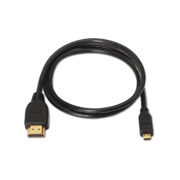 Cable Micro HDMI Aisens A119-0117/ HDMI Macho - Micro HDMI Macho/ Hasta 10W/ 720Mbps/ 1.8m/ Negro - Imagen 2