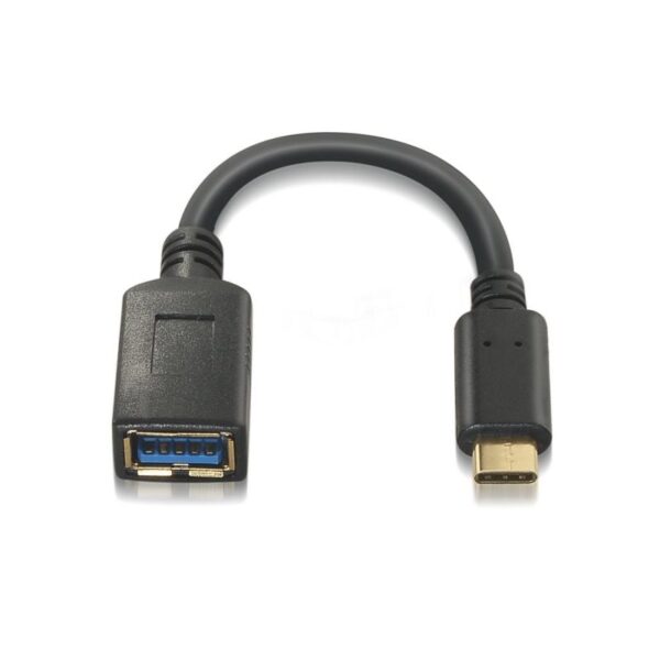 Cable USB 3.1 Tipo-C Aisens A107-0062/ USB Tipo-C Macho - USB Hembra/ Hasta 27W/ 625Mbps/ 15cm/ Negro - Imagen 2