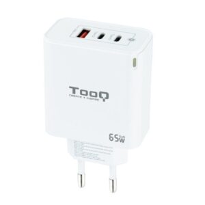 Cargador Gan de Pared TooQ TQWC-GANQC2PD65WT/ 2xUSB Tipo-C/ 1xUSB/ 65W 8433281012585 TQWC-GANQC2PD65WT TOO-CARGA TQWC-GANQC2PD65WT