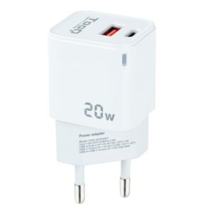 Cargador de Pared TooQ TQWC-QCPD20WT/ 1xUSB-Tipo C/ 1x USB/ 20W/ Blanco 8433281012547 TQWC-QCPD20WT TOO-CARGA TQWC-QCPD20WT