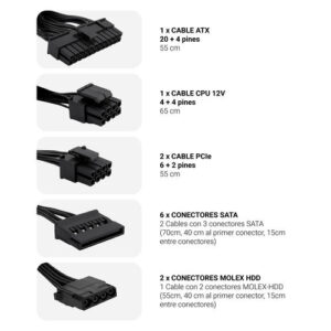 FUENTE ALIMENTACION 750W COOLBOX COOLPOWER PFC-ACTIVO 6SATA 12CM ATX 8436556143052 P/N: COO-FACPO-750 | Ref. Artículo: COO-FACPO-750