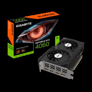 Gigabyte GeForce RTX 4060 WINDFORCE OC 8G NVIDIA 8 GB GDDR6 4719331313685 | P/N: GV-N4060WF2OC-8GD G10 | Ref. Artículo: 1370038